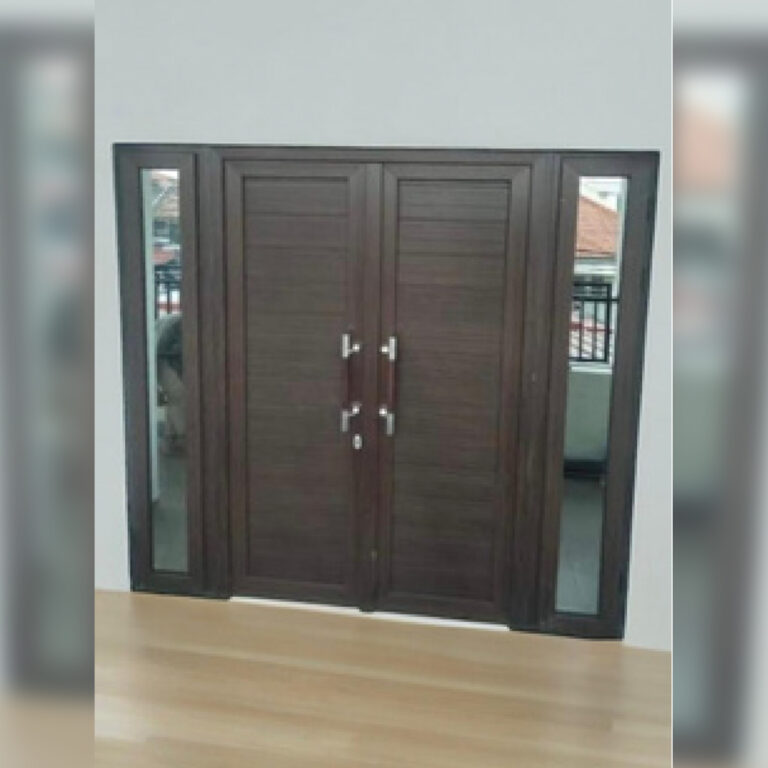 Pintu Double Swing Panel 2 Daun + Kacamati