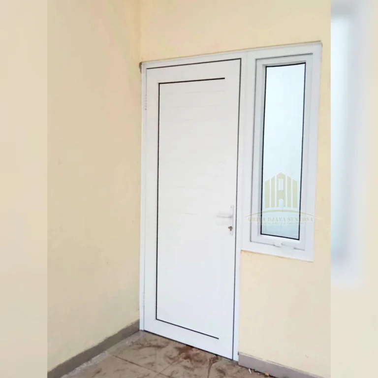 Pintu UPVC tipe full panel ekonomis untuk interior rumah minimalis