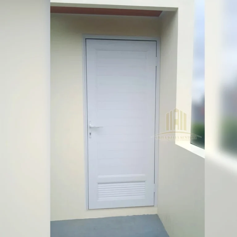 Model pintu UPVC ekonomis dengan jalusi sirkulasi