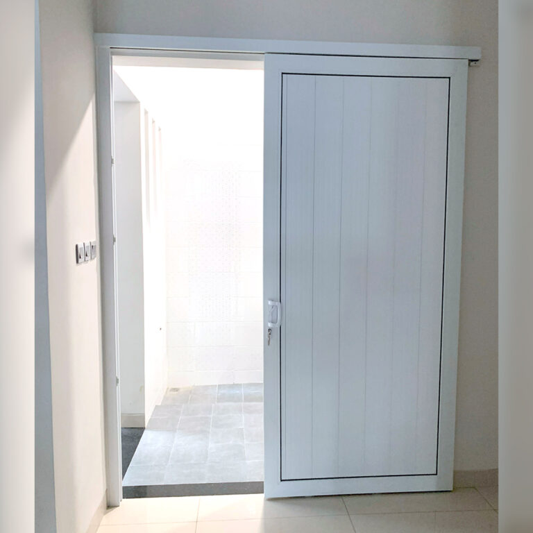 Pintu Sliding Panel Putih 1 Daun