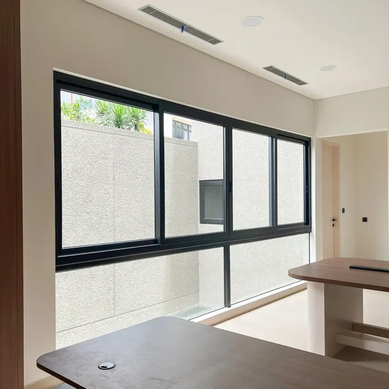 Jendela sliding 4 daun UPVC-GJS