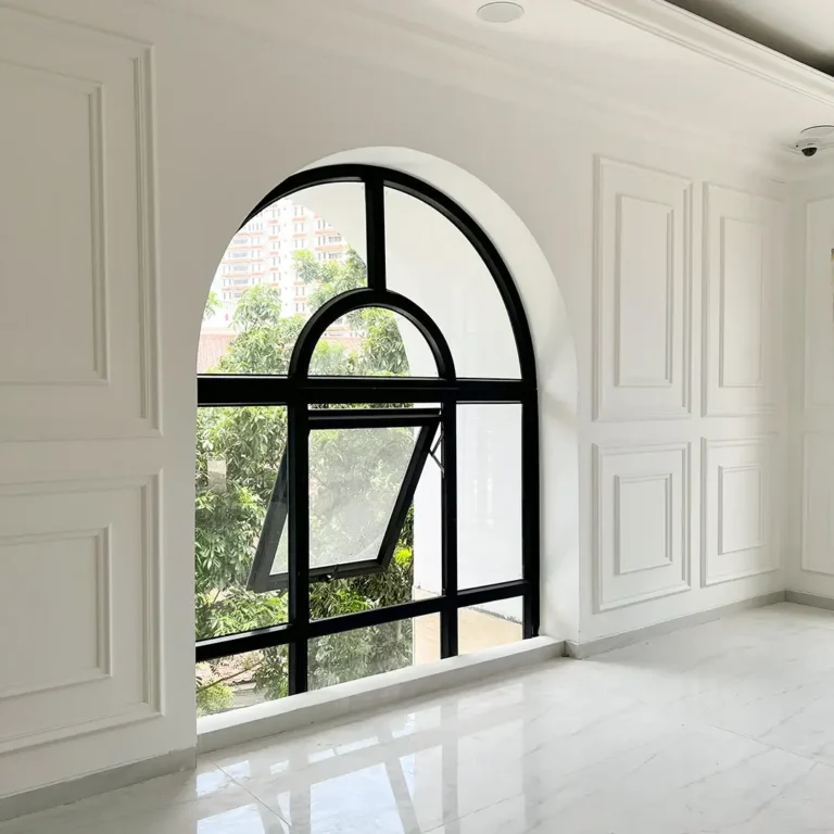 jendela jungkit kusen bending UPVC-GJS
